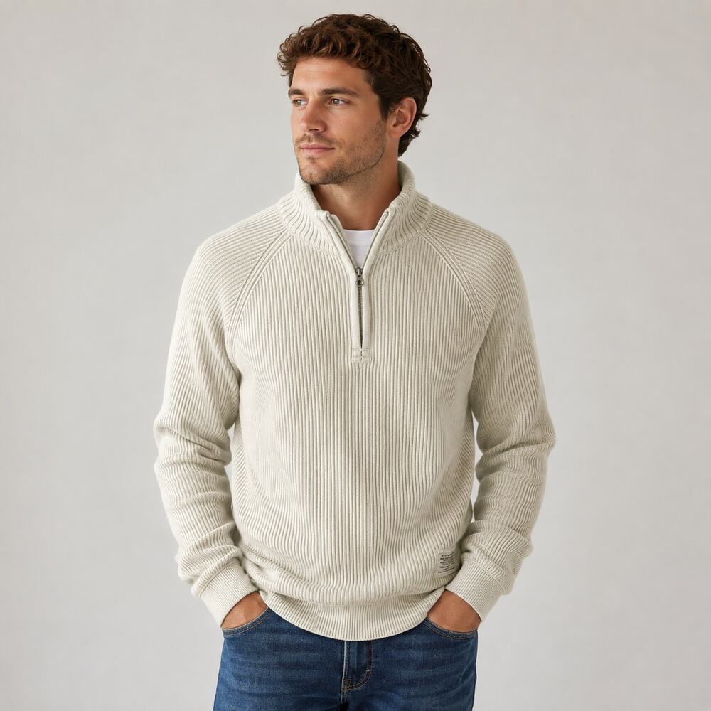 Polo Jeans co. vintage Ralph Lauren 1/4 zip men’s sweater Large preppy classic